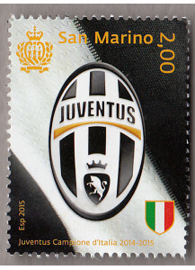 2015 - San Marino francobollo JUVENTUS Campione d'Italia 2014/2015 Scudetto